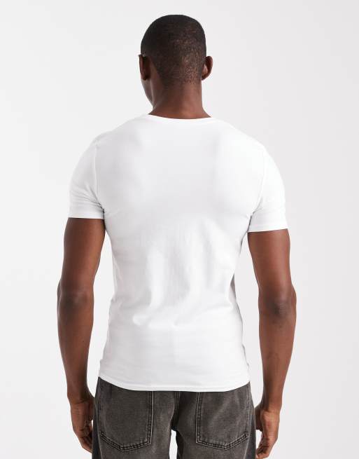ASOS DESIGN – 2er-Pack Basic-Muskelshirts in Weiß, 3 von 5