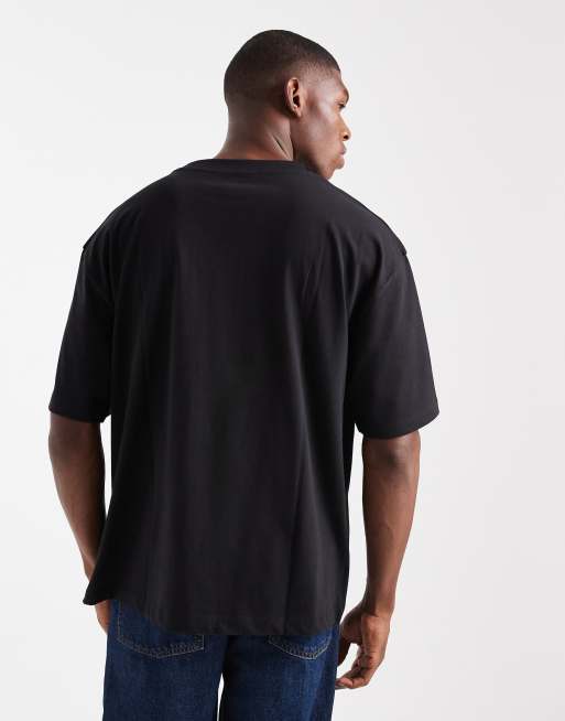 ASOS DESIGN – 2er-Pack Basic-T-Shirts in Schwarz mit Oversize-Schnitt, 3 von 5
