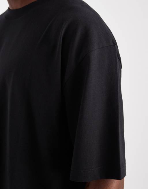 ASOS DESIGN – 2er-Pack Basic-T-Shirts in Schwarz mit Oversize-Schnitt, 5 von 5