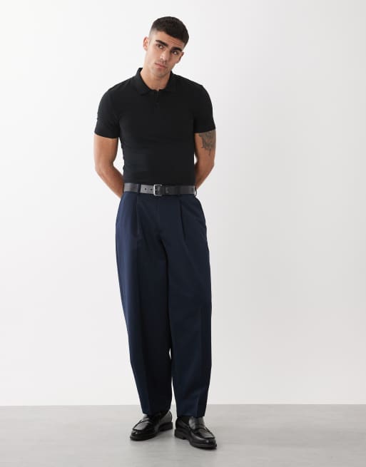 ASOS DESIGN – 2er-Pack körperbetonte Basic-Polohemden aus Pikee in Schwarz und Khaki, 2 von 5