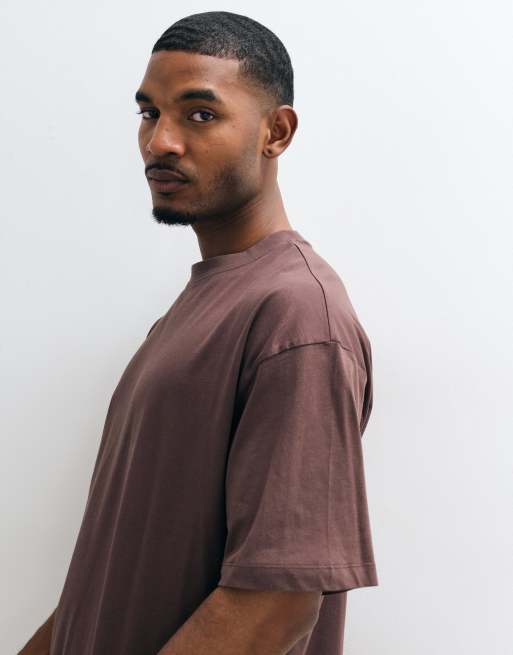 ASOS DESIGN 2er-Pack Oversize-T-Shirt in Braun und Schwarz, 3 von 5