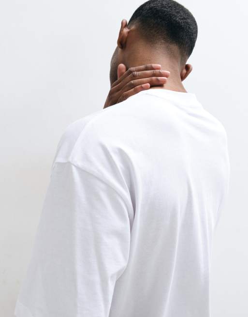 ASOS DESIGN 2er-Pack Oversize-T-Shirt in Marineblau & Weiß, 2 von 5