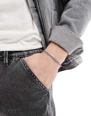 ASOS DESIGN – 2er-Pack silberfarbene Armbänder mit Seilkette - view 1