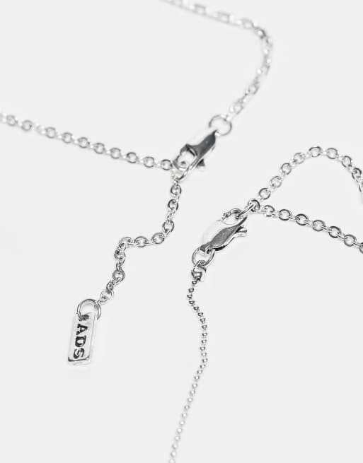 ASOS DESIGN – 2er-Pack silberfarbene Halsketten mit Hufeisen- und Sankt-Christophorus-Anhänger, 3 von 3