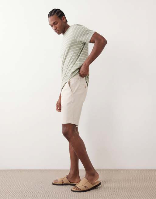 ASOS DESIGN – 2er-Pack Slim-Fit-Chinoshorts in Marineblau und Steinbeige, 3 von 5