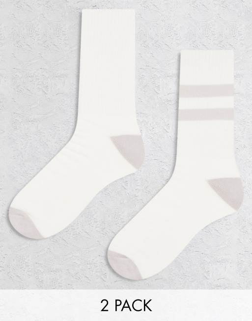 ASOS DESIGN – 2er-Pack Sportsocken in Weiß