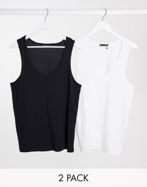 ASOS DESIGN – 2er-Pack Trägershirts - MULTI