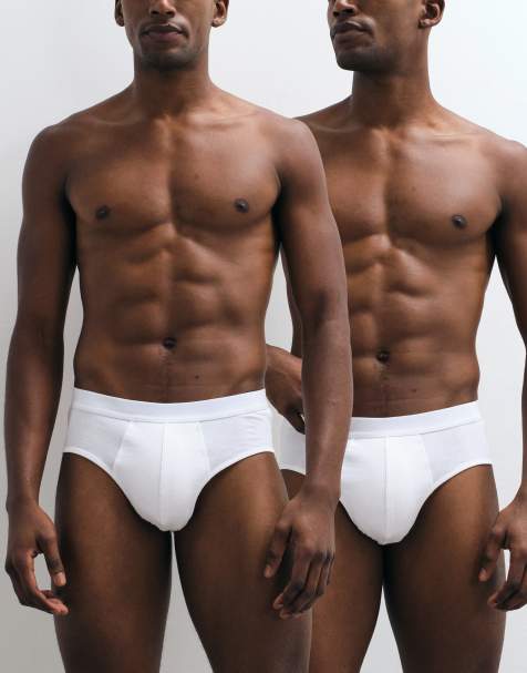 ASOS DESIGN – 2er-Pack weiße Slips - view 1