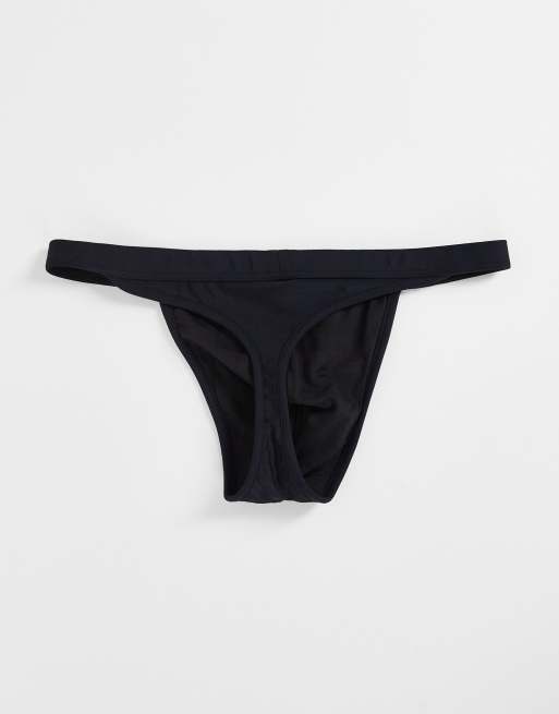 ASOS DESIGN 2er-Sparpack Badehose und Tanga in Lila/Schwarz, 2 von 4