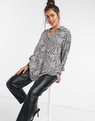 ASOS DESIGN 3/4 sleeve oversized shirt 