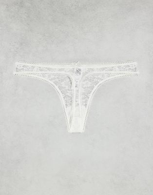 Asos Design 3 Pack All Over Lace Thongs In Multi