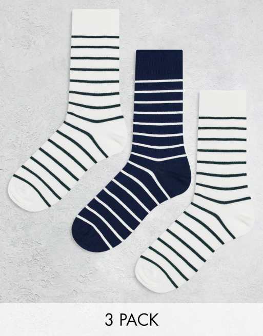 Black/Green Striped Socks