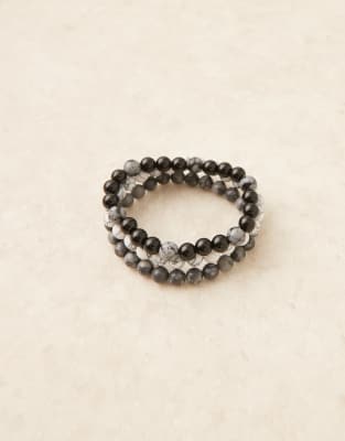 Asos Design 3-pack Beaded Bracelet Set