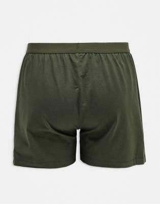 Asos Design 3-pack Boxers In Green