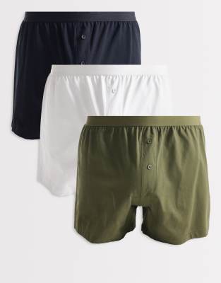 Asos Design 3 Pack Boxers In Animal Print