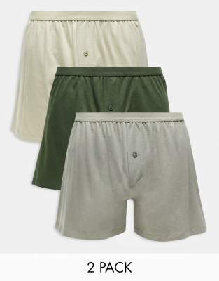 3 pack boxers in multiple colors-Green