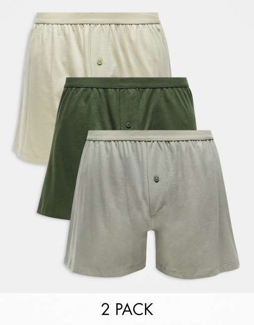 ASOS DESIGN 3 pack boxers in multiple colours