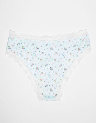 Asos Design 3 Pack Brazilian Briefs With Lace Trim