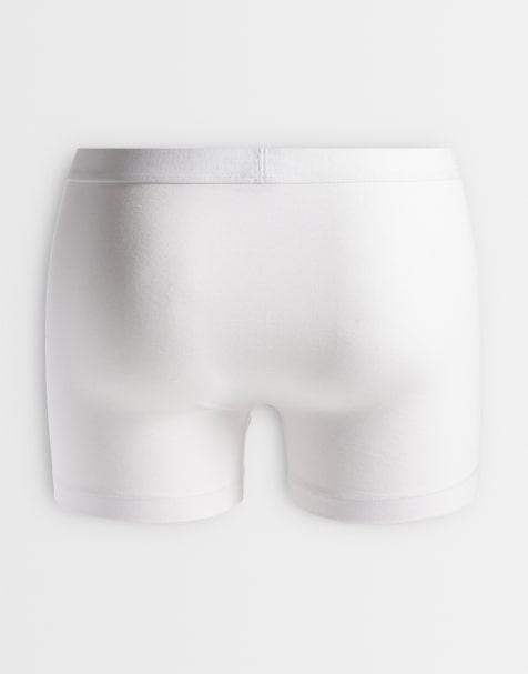 ASOS DESIGN 3 pack breathemax trunks in white