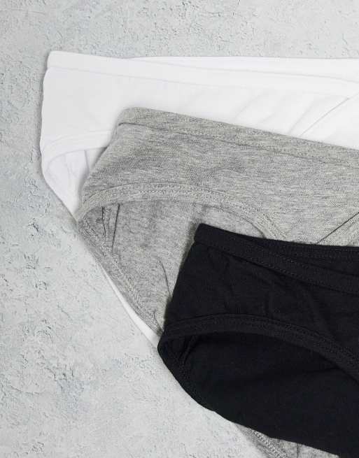 Calvin Klein 3-pack briefs in black, white and gray