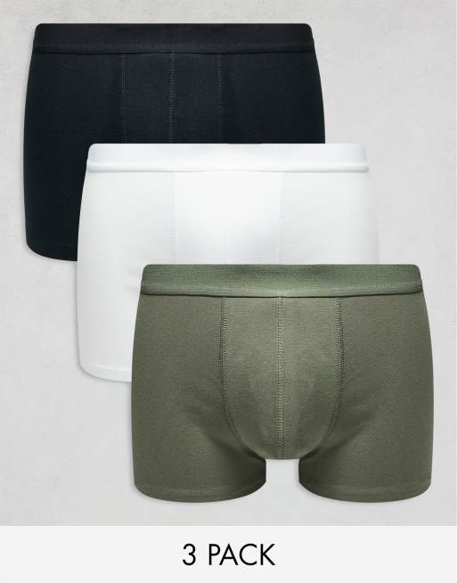 ASOS DESIGN 3 pack briefs in multiple colors