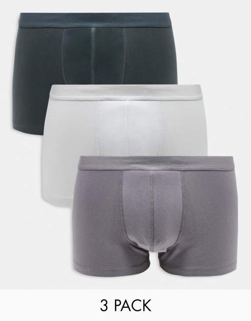 ASOS DESIGN 3 pack briefs in multiple colors