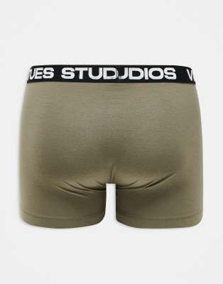 Asos Design 3 Pack Briefs With Printed Waistband