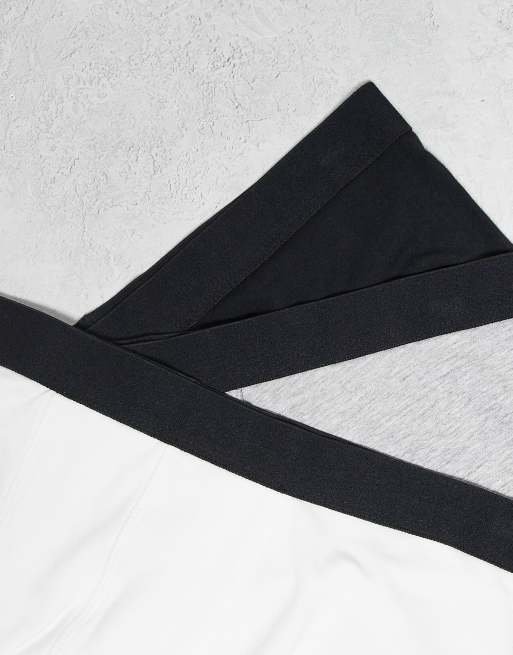 ASOS DESIGN 3 pack briefs with waistband detail in multi, 2 of 3