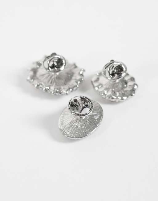 ASOS DESIGN 3 pack brooch in silver, 3 of 3