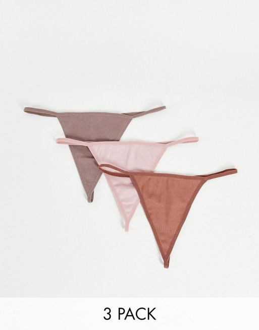 G String T Back Underwear Women Thong Rhinestone Panties