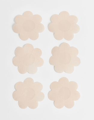 Asos Design 3-pack Fabric Nipple Covers In Neutral