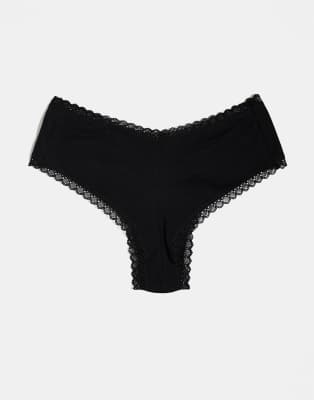 Asos Design 3 Pack Hipster Boyshorts With Lace Trim