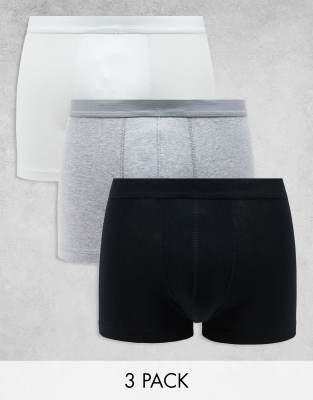 Asos Design 3 Pack Jersey Boxers In Multiple Colors