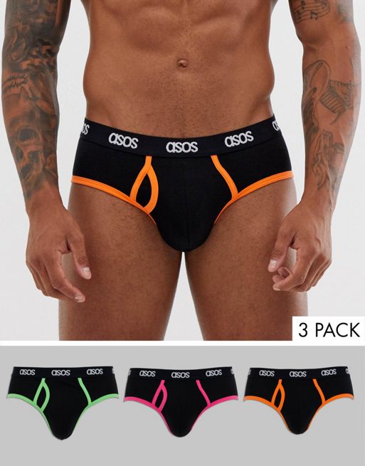 ASOS DESIGN 2 pack thong and jock strap in black with contrast