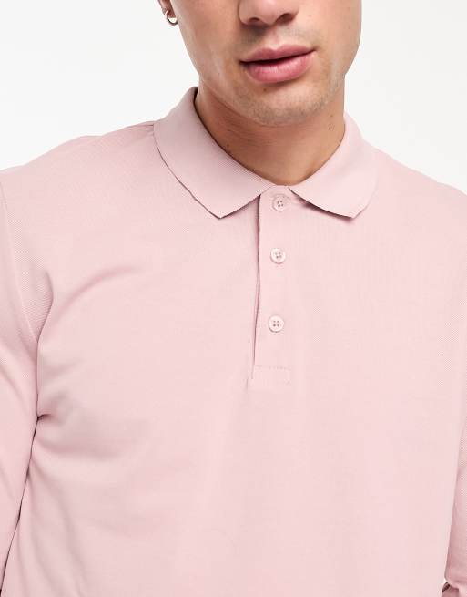 Light pink shop long sleeve polo