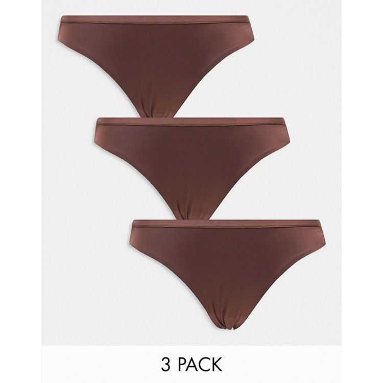 ASOS DESIGN nude underwear in dark brown