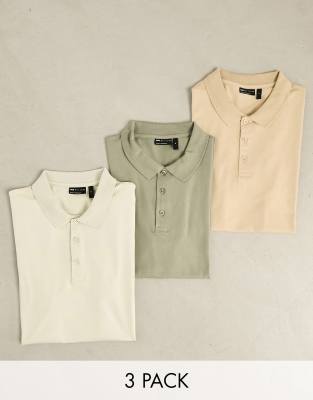 MENS BEIGE KAY FASHION POLO