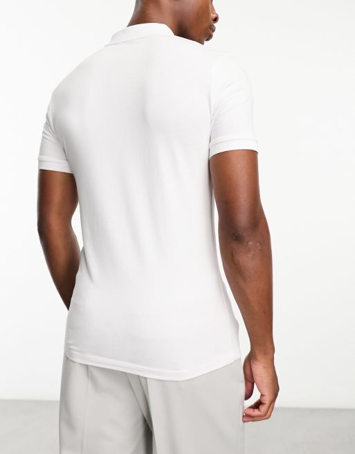 ASOS DESIGN 3 pack muscle fit polo in khaki, white and beige, 3 of 4