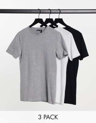 men's wardrobe essentials, three different shirts, four t-shirts