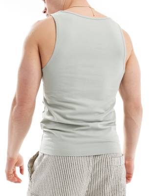 Shop Asos Design 3 Pack Muscle Fit Tank Tops In Multi