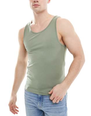 Asos Design 3 Pack Muscle Fit Tank Tops In Multi