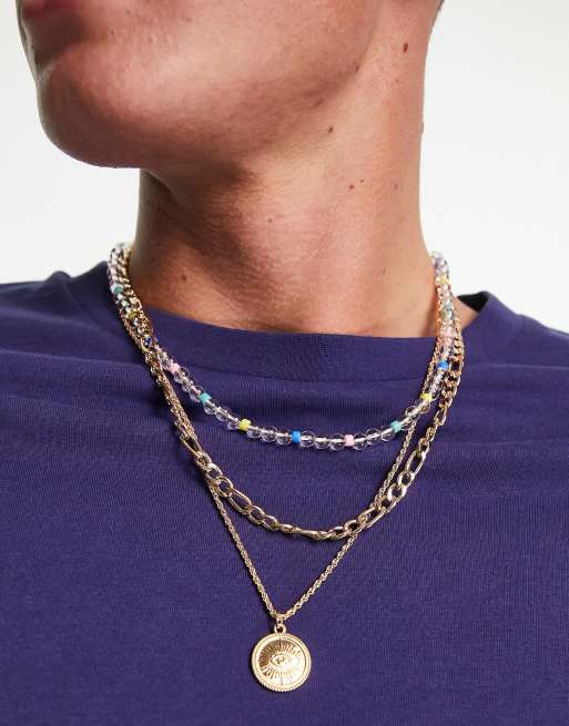 Necklace for men: with various beads