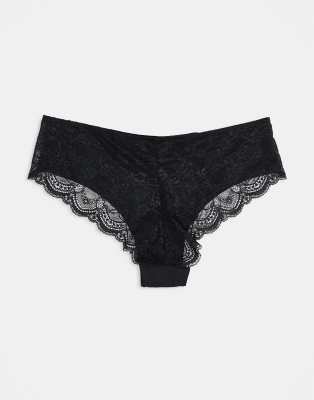 Asos Design 3 Pack No Vpl And Lace Brazilian Briefs