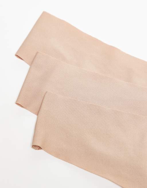 ASOS DESIGN 3 pack no vpl thong in beige, 2 of 4