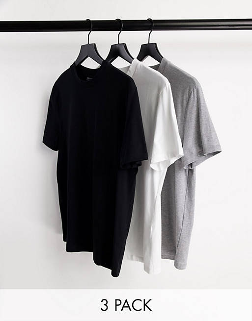  3 pack organic t-shirt with crew neck 