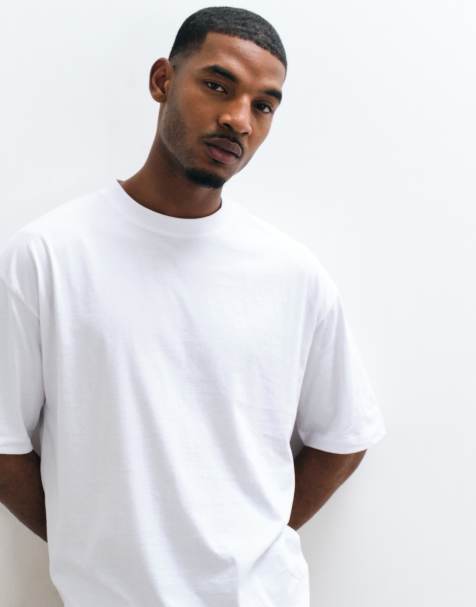 ASOS DESIGN 3-pack oversize-t-shirt i svart, vitt och grått - view 1