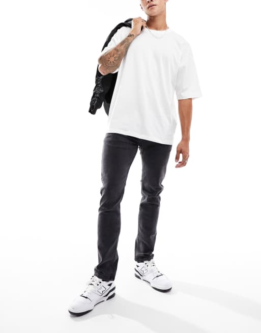 ASOS DESIGN 3 pack oversized crew neck t-shirt in ecru, taupe and navy, 3 of 4