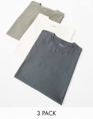 Asos Design 3 Pack Oversized T-shirt In Multi