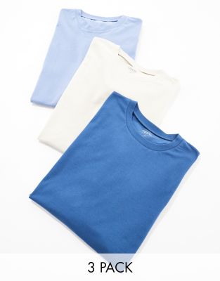 3 pack oversized t-shirts in multiple colors