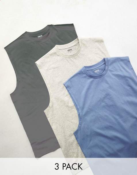 ASOS DESIGN 3 pack oversized tank in multiple colours - view 1